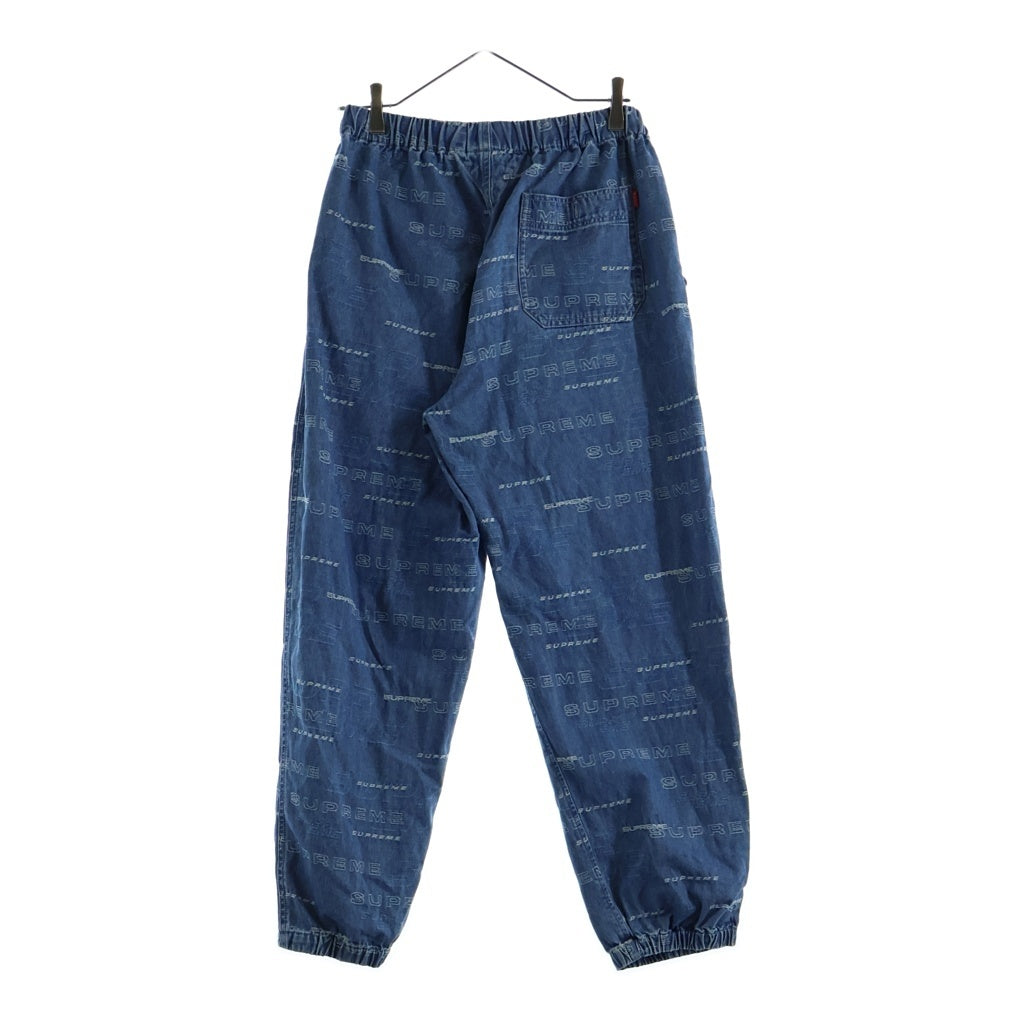 SUPREME(シュプリーム) 19SS Dimensions Logo Denim Skate Pant ロゴジャガード ジョガーパンツ ブルー