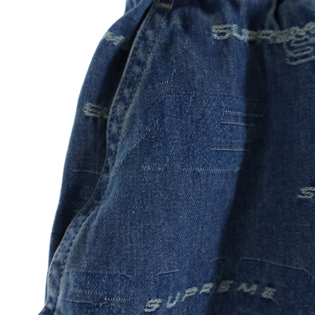 SUPREME(シュプリーム) 19SS Dimensions Logo Denim Skate Pant ロゴジャガード ジョガーパンツ ブルー