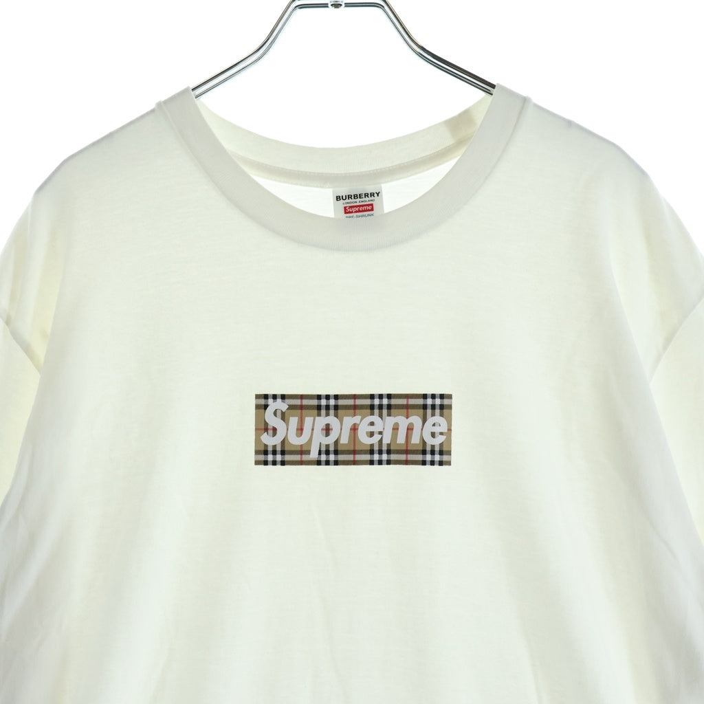 SUPREME(シュプリーム) 22SS Burberry Box Logo Tee バーバリーボックスロゴ クルーネックTシャツ ホワイト