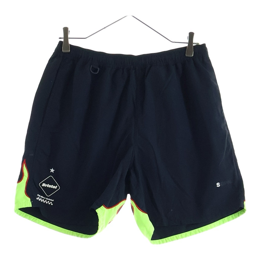 F.C.R.B./F.C.Real Bristol/FCRB(エフシーアールビー/エフシーレアルブリストル) 19SS FIRE FLAME SHORTS ナイロン ショーツ フレイム ブラック