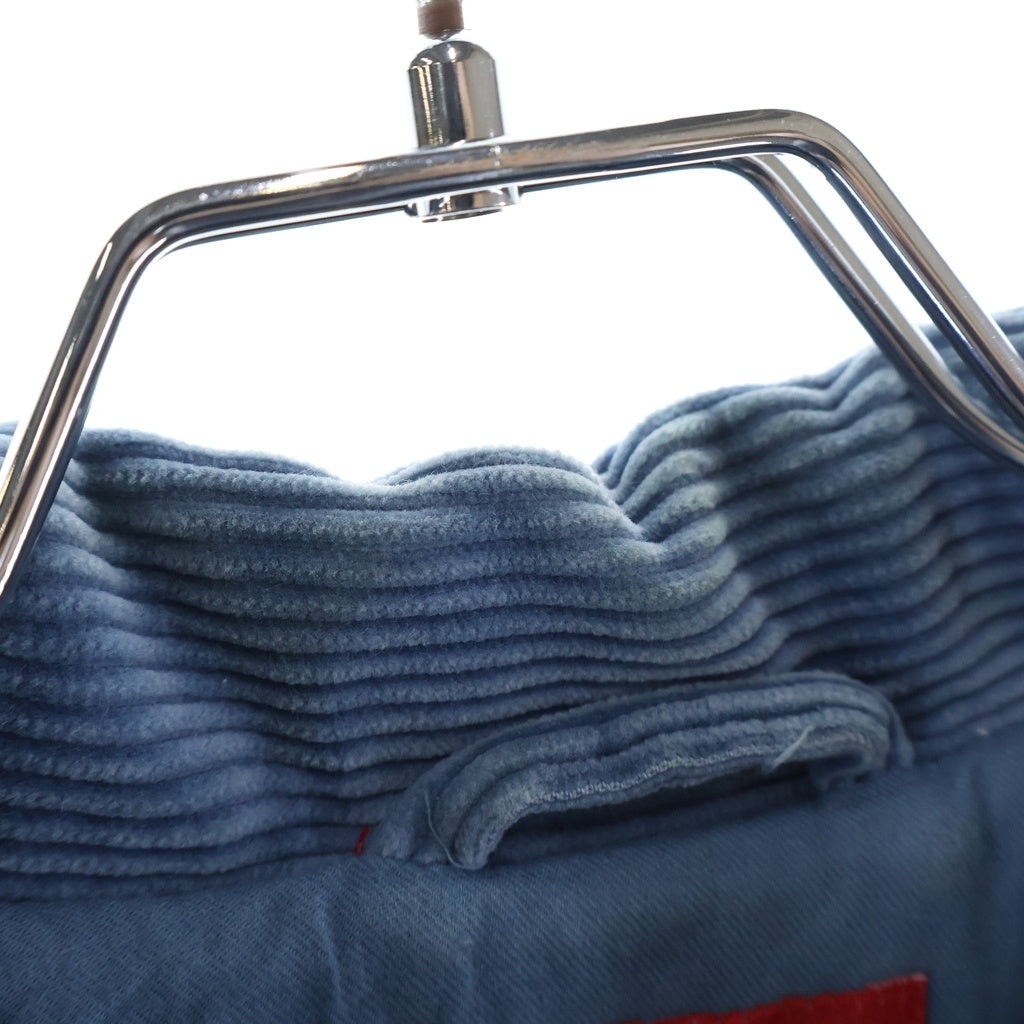 SUPREME(シュプリーム) 21AW Corduroy ZIp Jacket 胸クラシックロゴ コーディロイ ジャケット ブルー