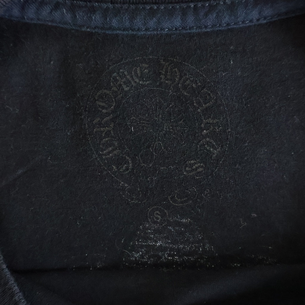 CHROME HEARTS(クロムハーツ) TRIPLE CROSS AMERICAN FLAG USA DAGGER T-SHIRTS アメリカンフラッグ トリプルクロス ダガー ポケット半袖Tシャツ ブラック