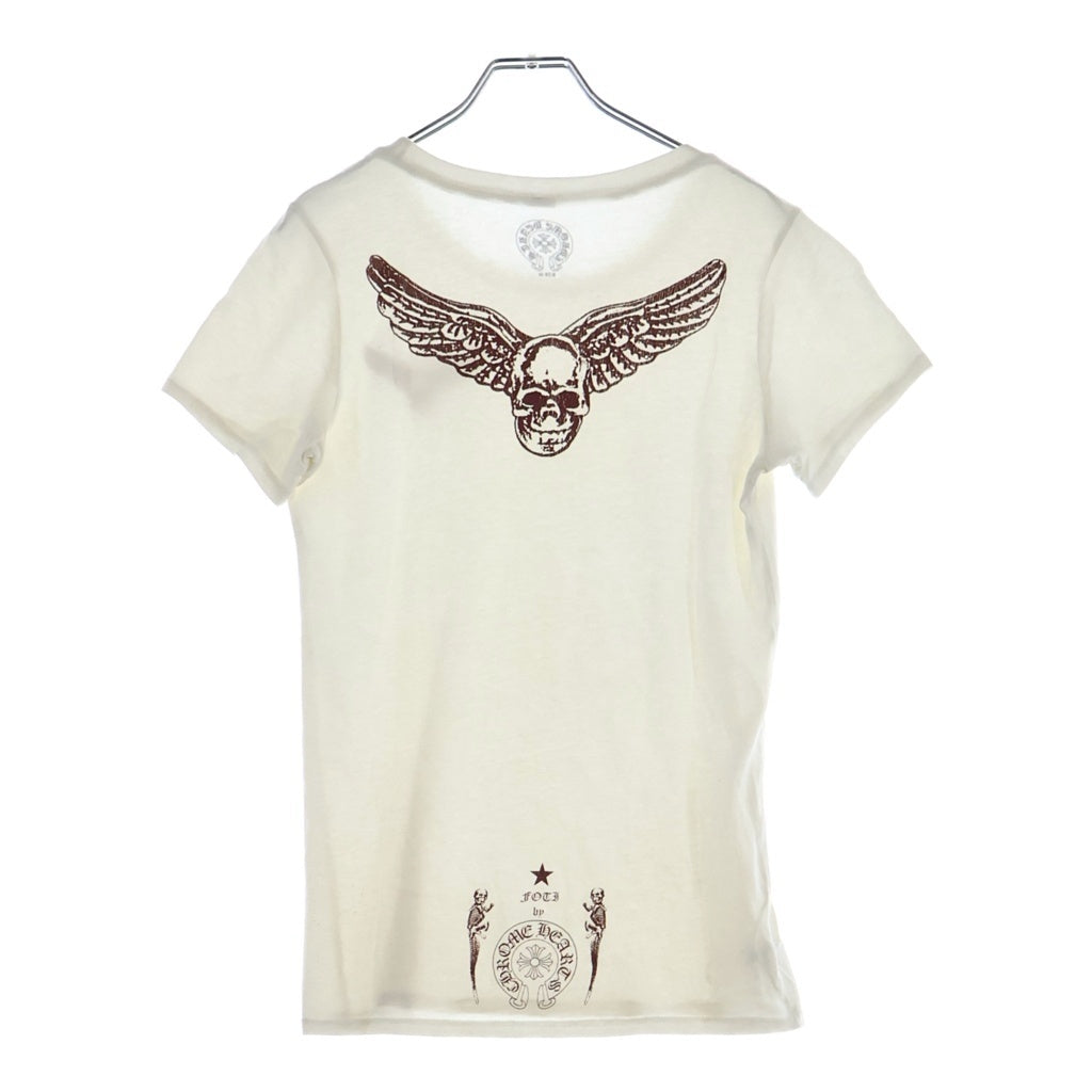 CHROME HEARTS(クロムハーツ) FOTI オールドフォティマハリアプリント 半袖Tシャツカットソー ホワイト レディース