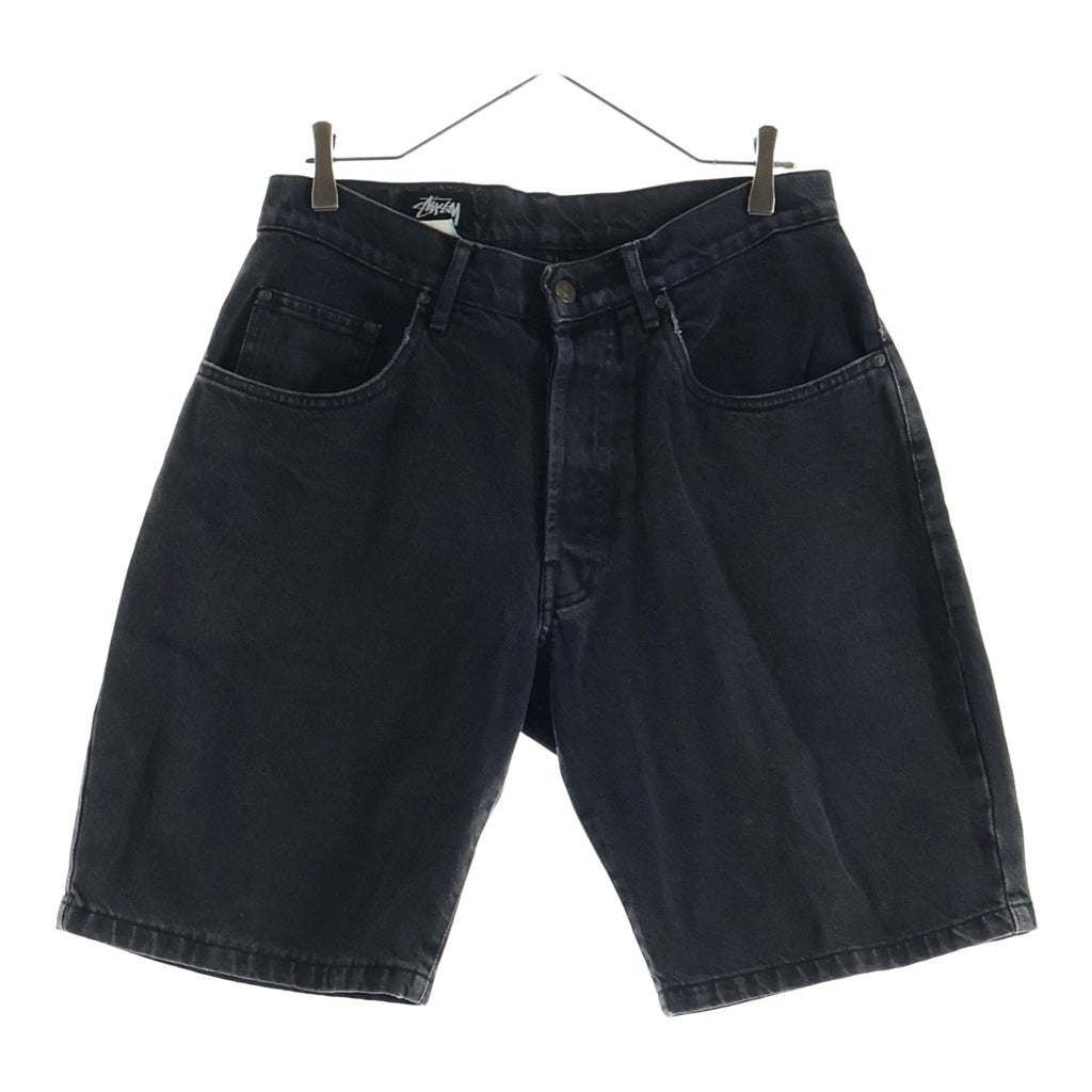 STUSSY(ステューシー) 80s-90s 黒タグ BIG OL JEANS ショーンフォントピスネーム デニムショーツ ブラック