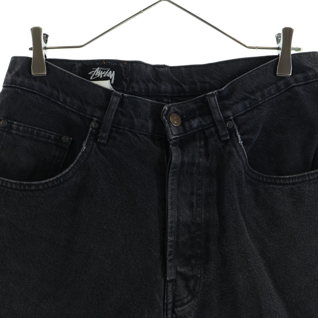 STUSSY(ステューシー) 80s-90s 黒タグ BIG OL JEANS ショーンフォントピスネーム デニムショーツ ブラック