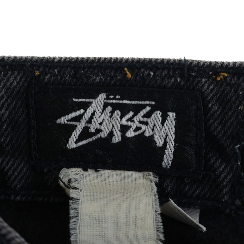 STUSSY(ステューシー) 80s-90s 黒タグ BIG OL JEANS ショーンフォントピスネーム デニムショーツ ブラック
