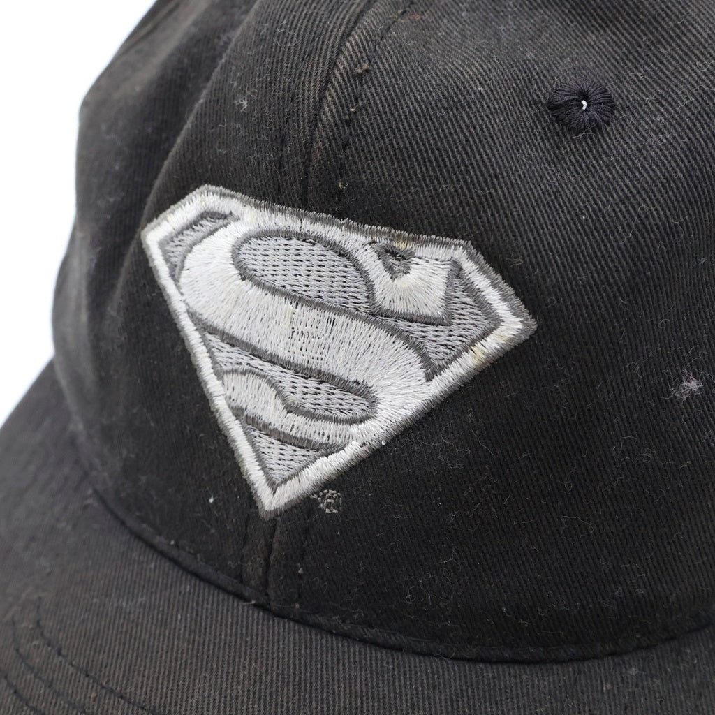 VINTAGE(ヴィンテージ) 00s SUPERMAN スーパーマン 6パネルキャップ ブラック