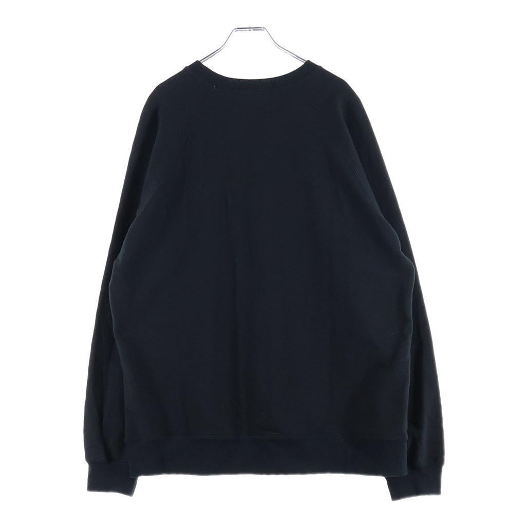 Mercedes Anchor Inc.(メルセデスアンカーインク) Raglan Crew Sweatshirt 胸ロゴ クルーネックスウェット ブラック