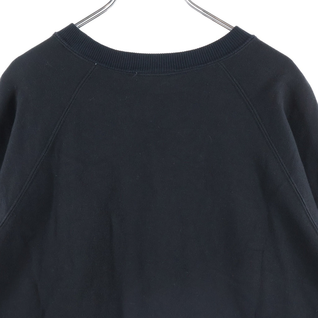 Mercedes Anchor Inc.(メルセデスアンカーインク) Raglan Crew Sweatshirt 胸ロゴ クルーネックスウェット ブラック