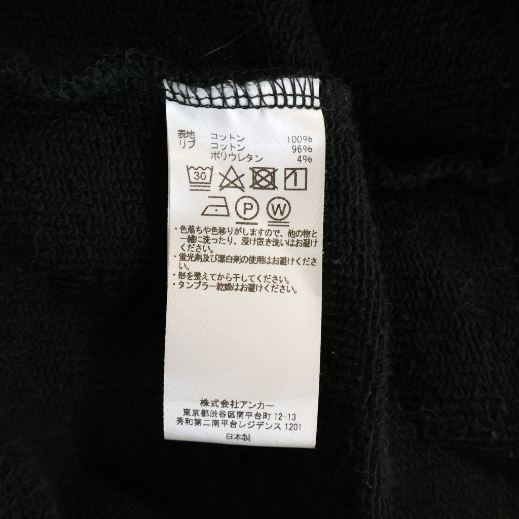 Mercedes Anchor Inc.(メルセデスアンカーインク) Raglan Crew Sweatshirt 胸ロゴ クルーネックスウェット ブラック