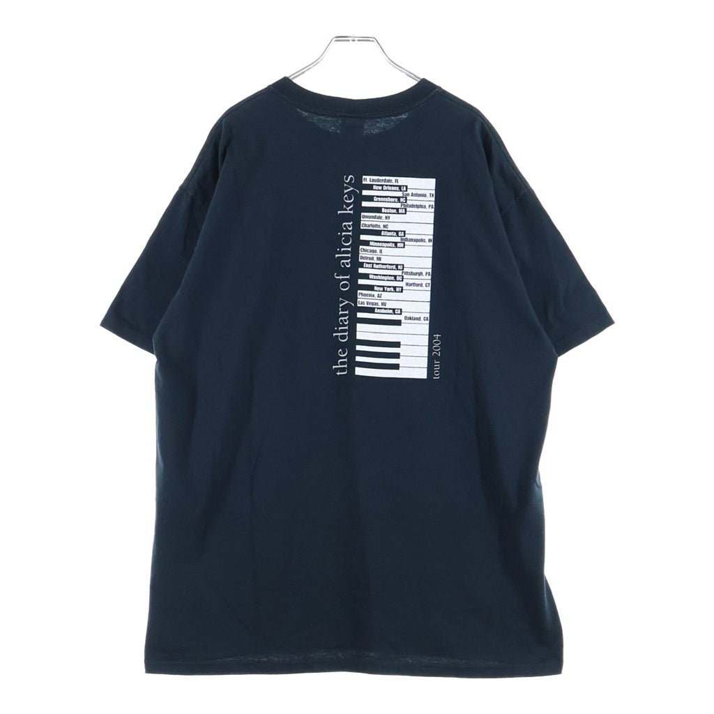 VINTAGE(ヴィンテージ) 00s Alicia Keys 2004 the diary of alicia keys Tour アリシアキーズ クルーネックTシャツ ブラック