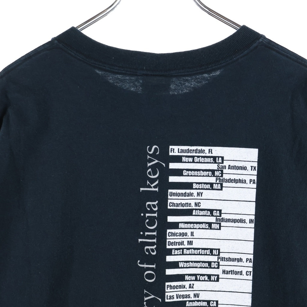 VINTAGE(ヴィンテージ) 00s Alicia Keys 2004 the diary of alicia keys Tour アリシアキーズ クルーネックTシャツ ブラック