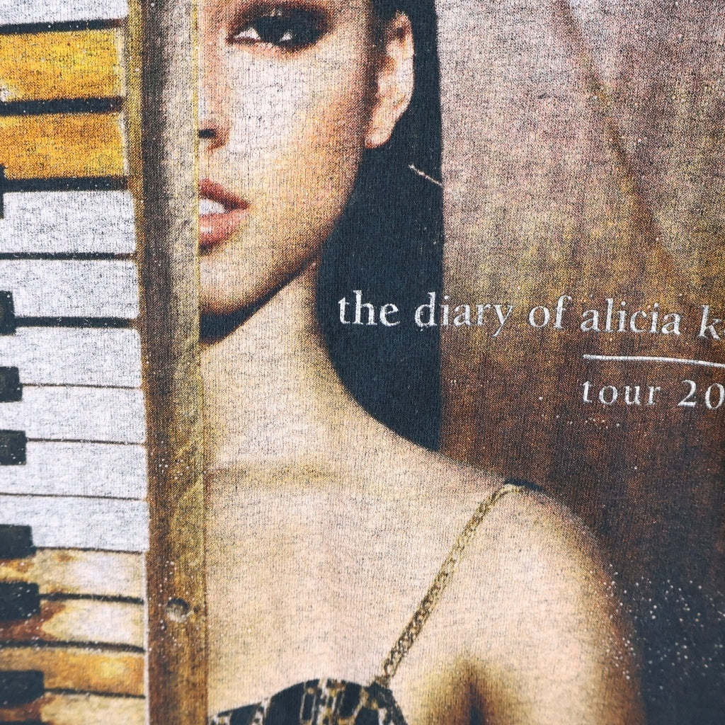 VINTAGE(ヴィンテージ) 00s Alicia Keys 2004 the diary of alicia keys Tour アリシアキーズ クルーネックTシャツ ブラック