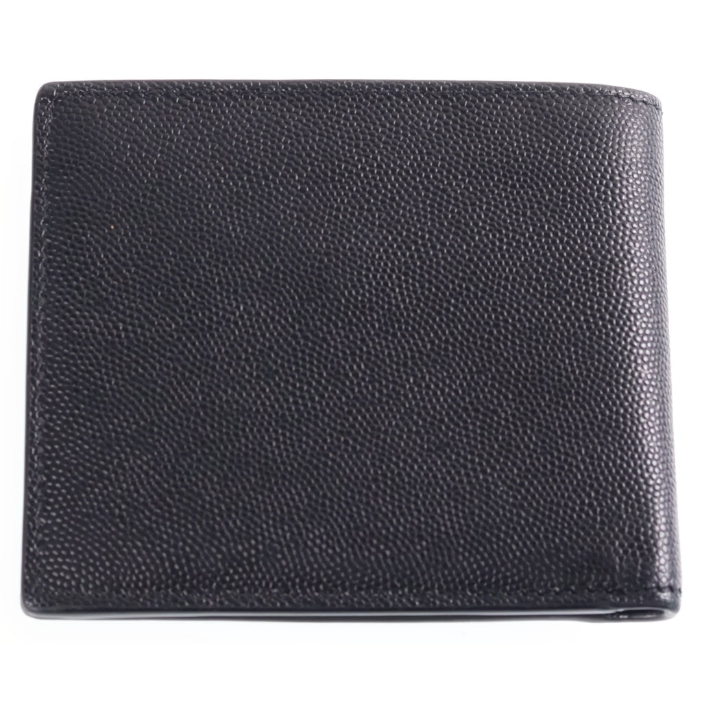 SAINT LAURENT PARIS(サンローランパリ) ロゴ エンボスレザー 453276 2つ折りブラック ブラック レディース