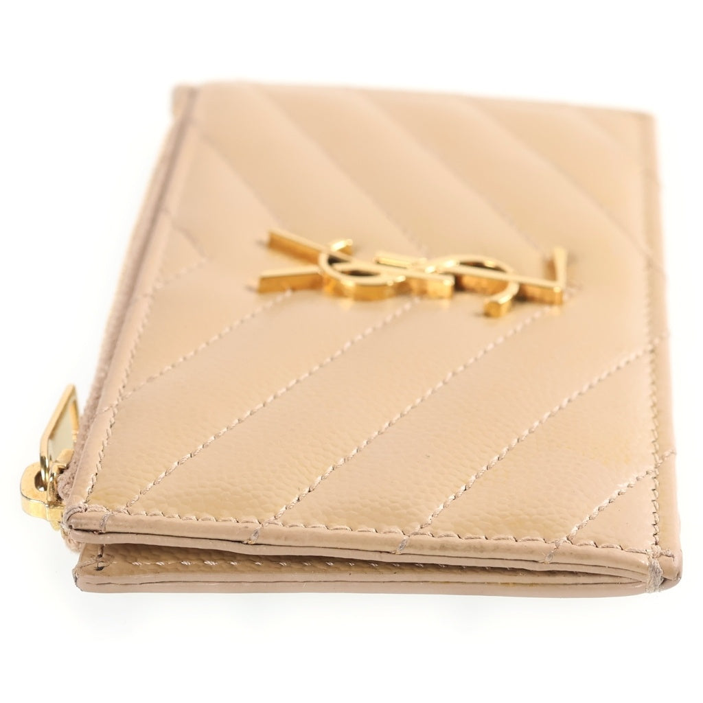 SAINT LAURENT PARIS(サンローランパリ) ラウンドジップ フラグメントケース 607915 ベージュ レディース