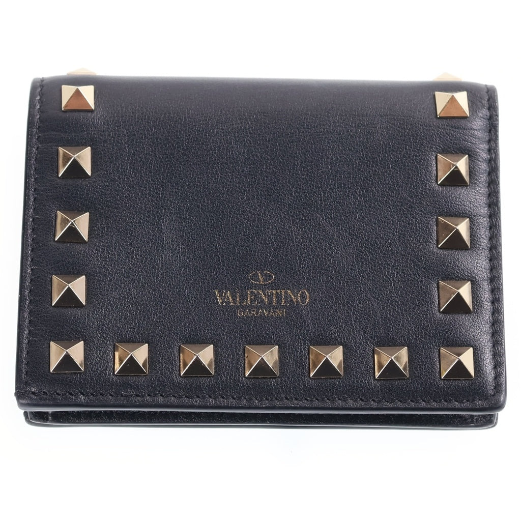 VALENTINO(ヴァレンティノ) ロックスタッズ 2つ折り財布 P0P39VSH ブラック レディース