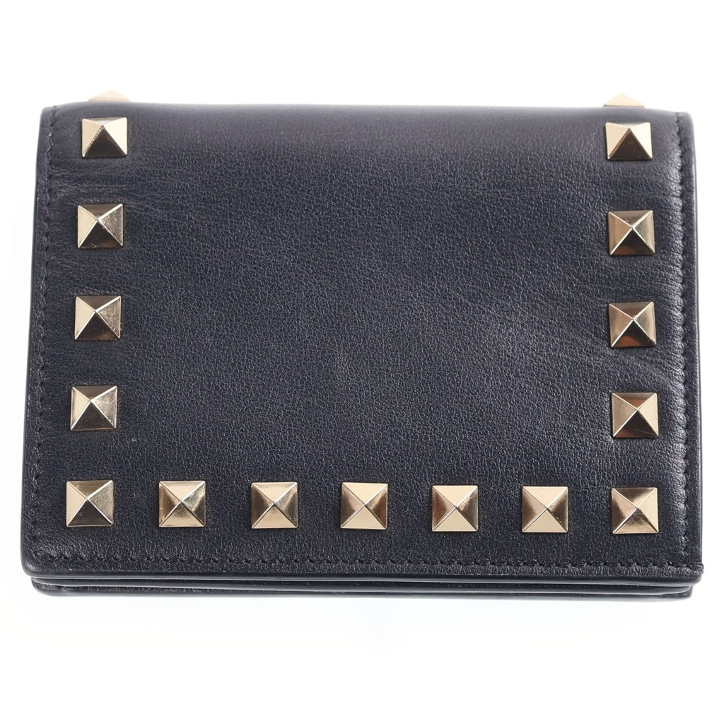 VALENTINO(ヴァレンティノ) ロックスタッズ 2つ折り財布 P0P39VSH ブラック レディース