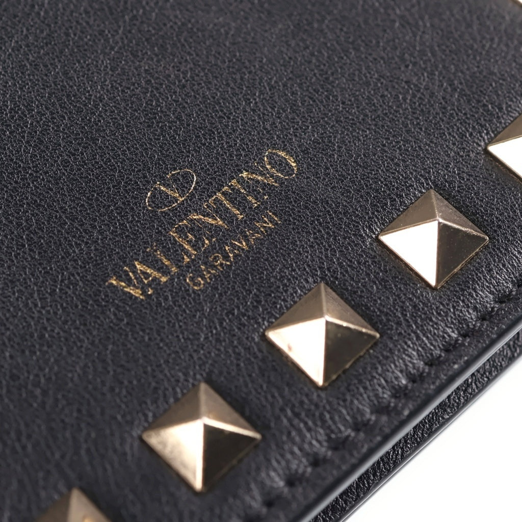 VALENTINO(ヴァレンティノ) ロックスタッズ 2つ折り財布 P0P39VSH ブラック レディース