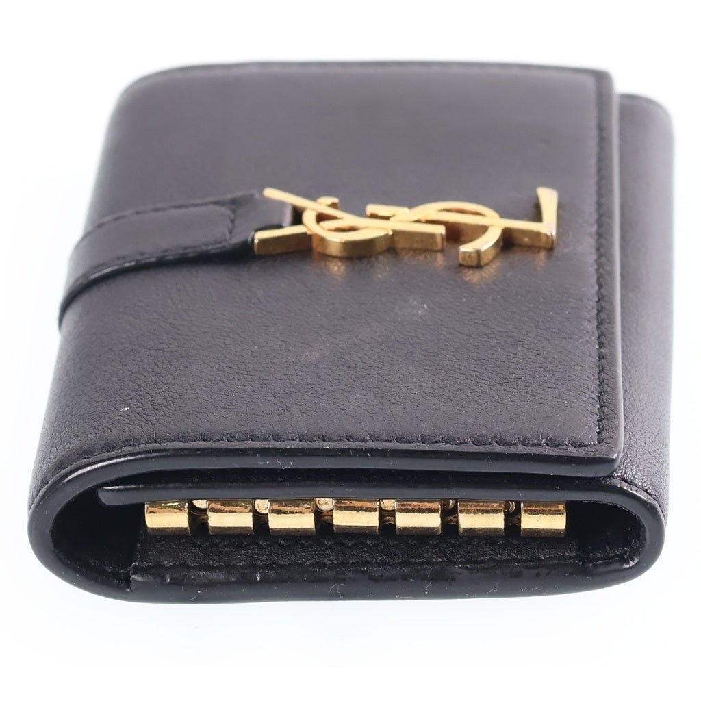 YVES SAINT LAURENT(イヴサンローラン) カサンドラロゴ 6連キーケース 438963 ブラック レディース