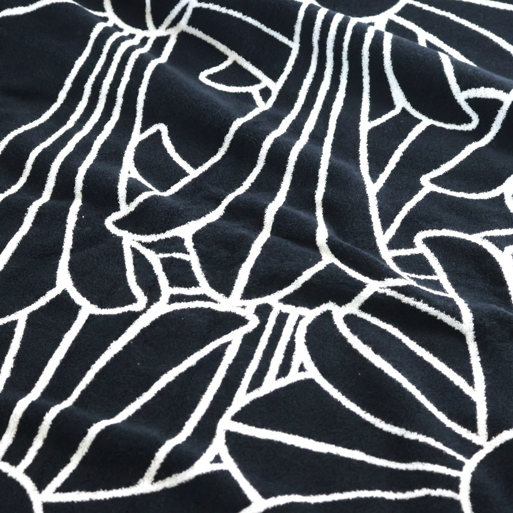 CHROME HEARTS(クロムハーツ) Beach Towel Cem セメタリークロス総柄 ビーチタオル ブラック/ホワイト