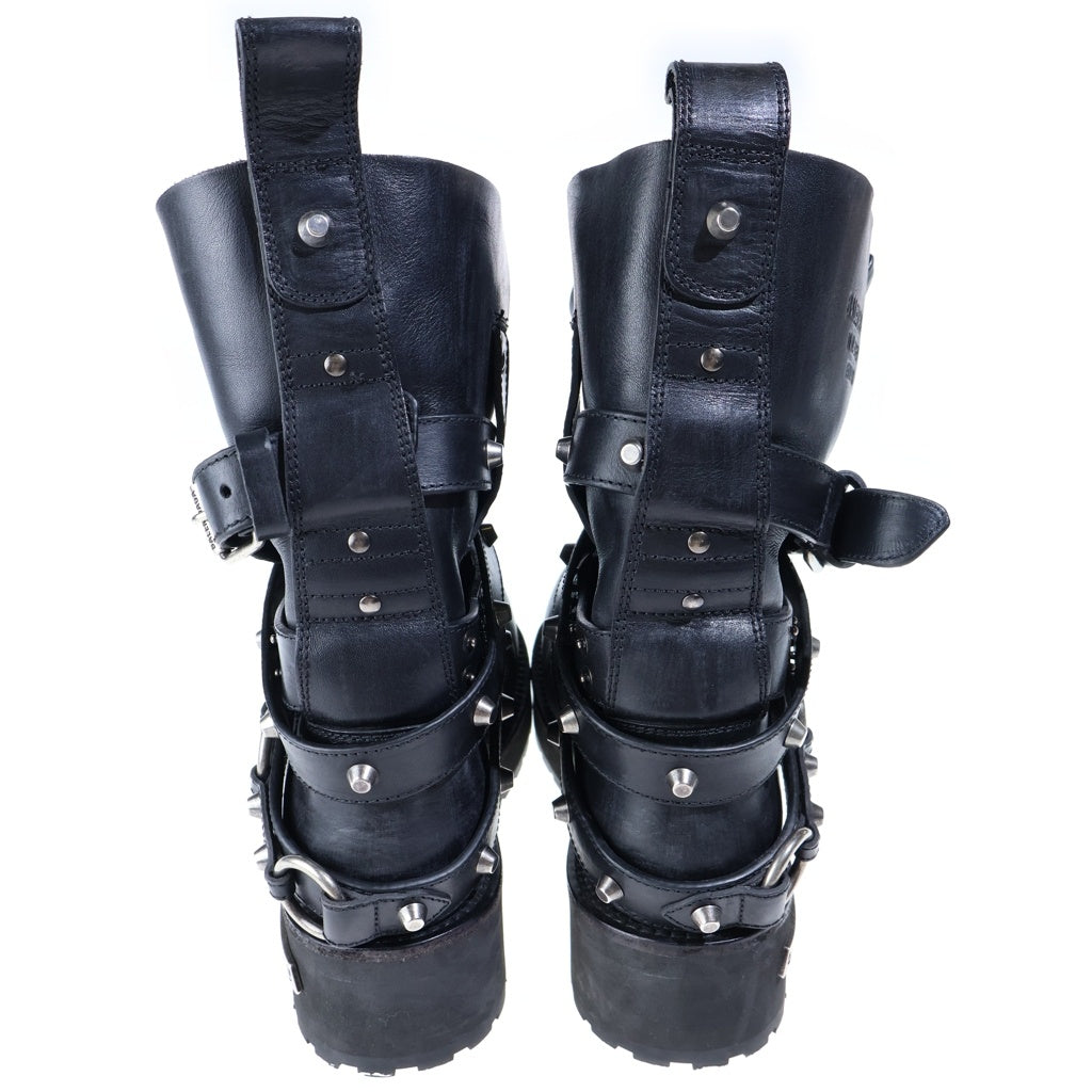 BALENCIAGA(バレンシアガ) VENOM CITY BOOTIE 845104 WBEQ4 ヴェノム シティ ハイカットブーツ ブラック レザー