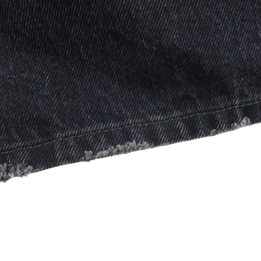 BALENCIAGA(バレンシアガ) 21AW LAYERED WIDE DENIM PANTS レイヤード ワイド デニム パンツ ブラック 661609