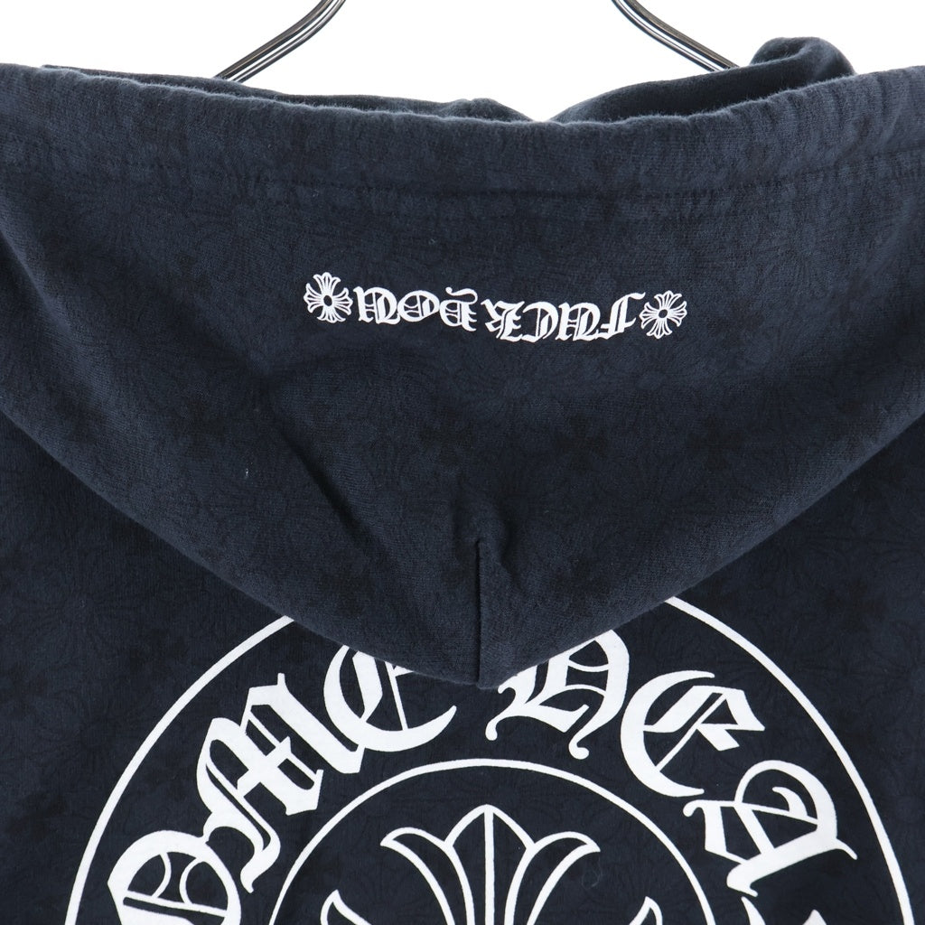 CHROME HEARTS(クロムハーツ) CH CROSS バック ホースシュー 総柄 ジップパーカー ネイビー