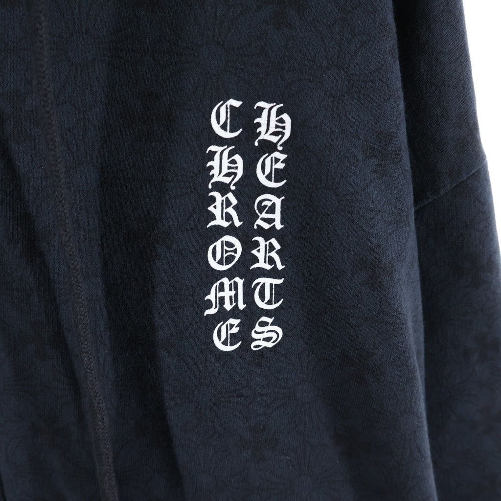 CHROME HEARTS(クロムハーツ) CH CROSS バック ホースシュー 総柄 ジップパーカー ネイビー