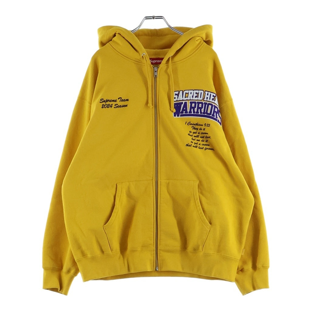 SUPREME(シュプリーム) 24SS Salvation Zip Up Hooded Sweatshirt ジップアップパーカー イエロー