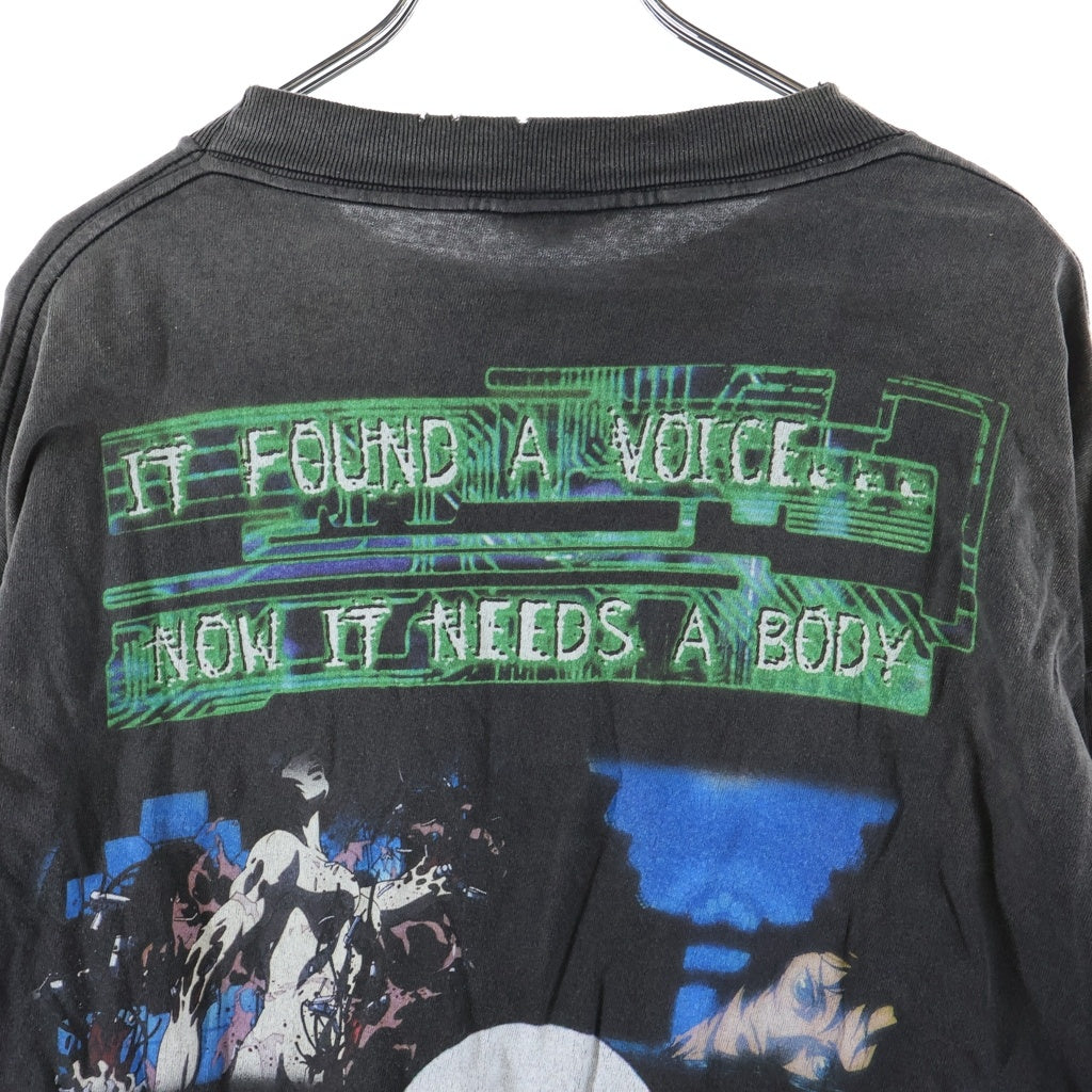 SAINT MICHAEL(セントマイケル) LS TEE ILYA GITS 攻殻機動隊 ヴィンテージ加工 SM-YS1-0000-C34 ロングスリーブカットソー ブラック
