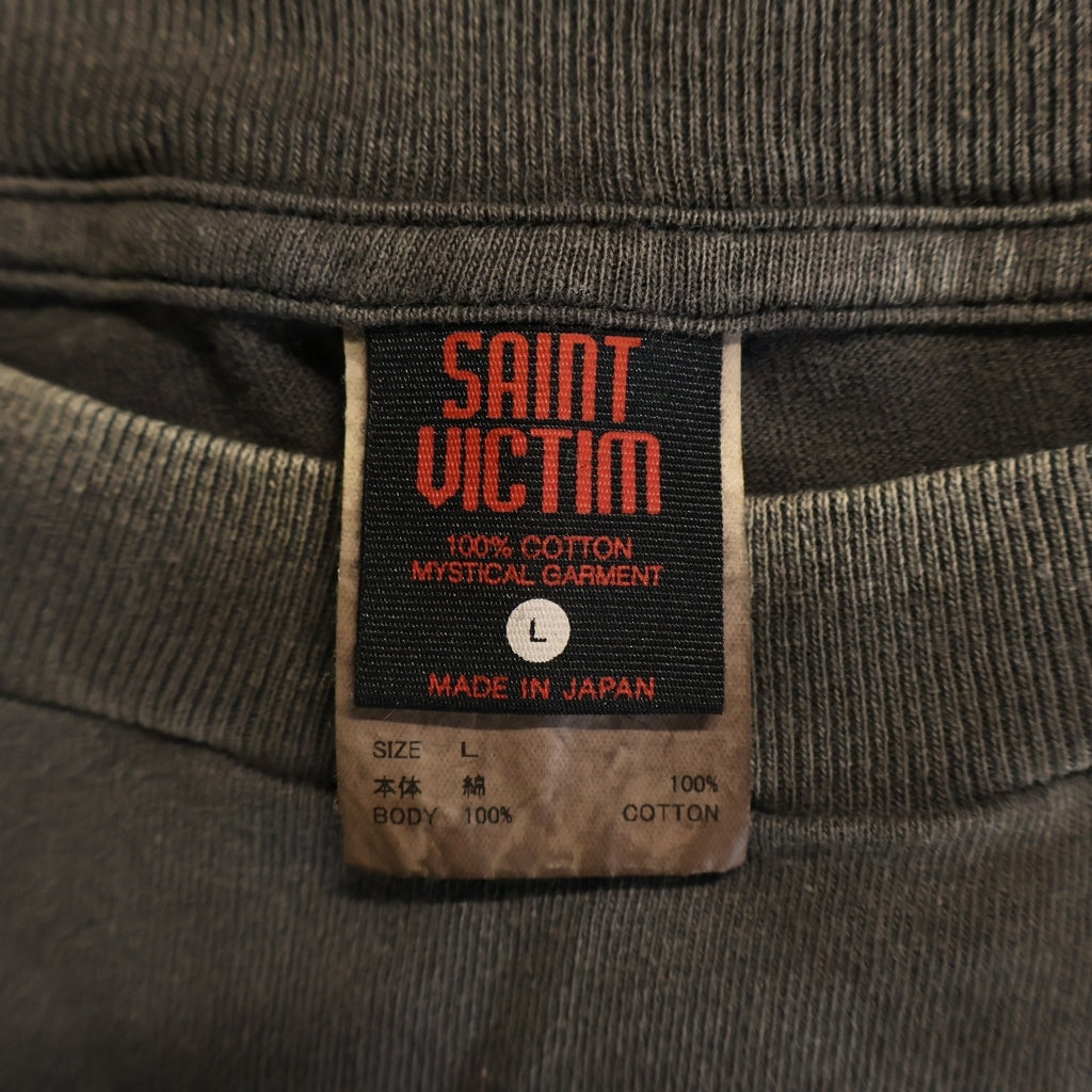 SAINT MICHAEL(セントマイケル) LS TEE ILYA GITS 攻殻機動隊 ヴィンテージ加工 SM-YS1-0000-C34 ロングスリーブカットソー ブラック