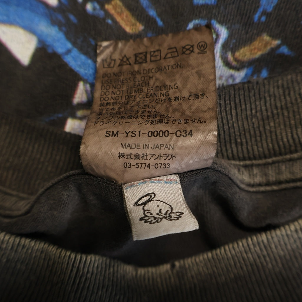 SAINT MICHAEL(セントマイケル) LS TEE ILYA GITS 攻殻機動隊 ヴィンテージ加工 SM-YS1-0000-C34 ロングスリーブカットソー ブラック