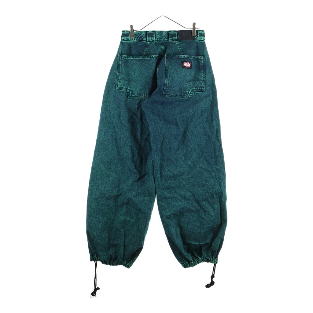 WILLY CHAVARRIA(ウィリーチャバリア) Raver Pant レイバーパンツ ケミカル デニムパンツ グリーン