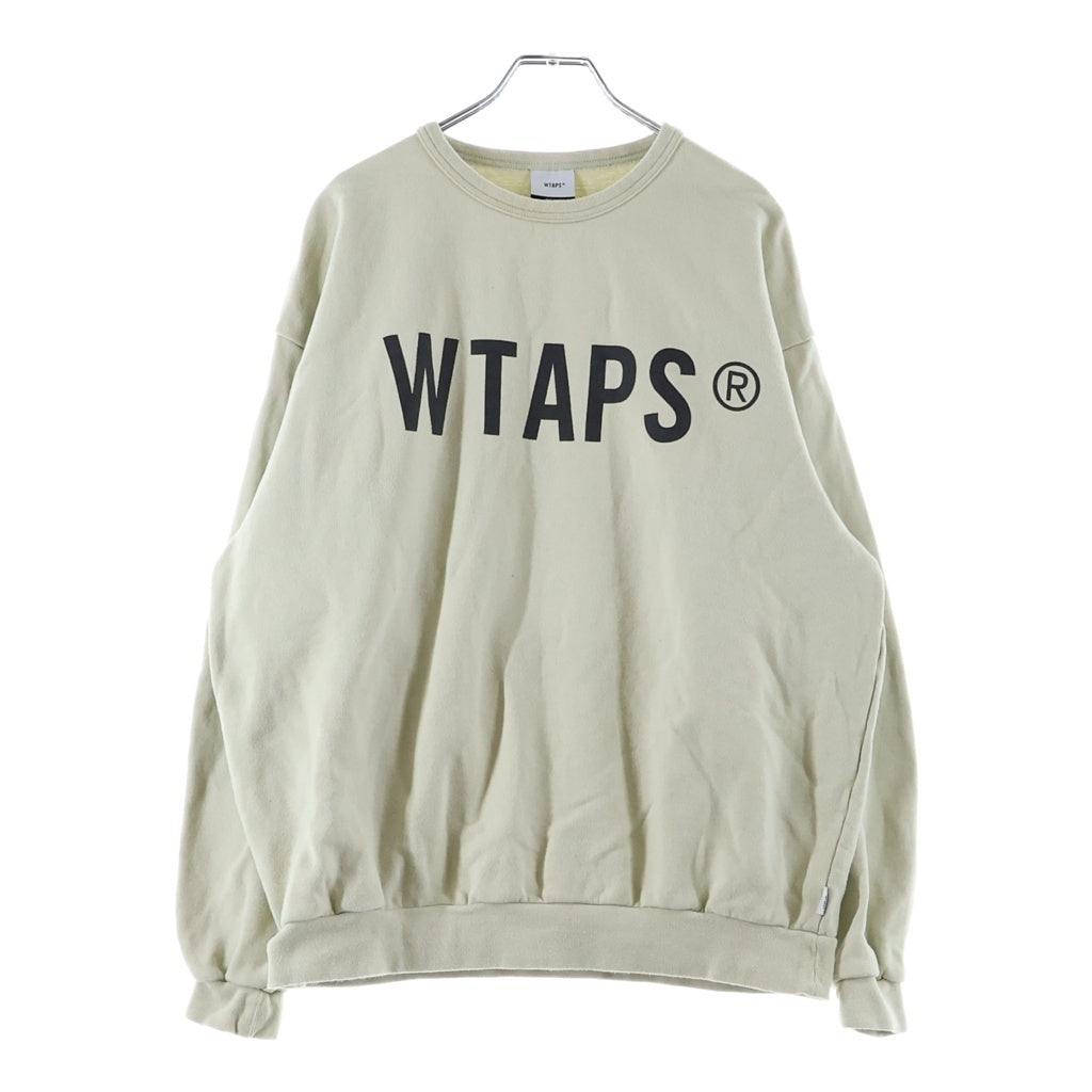 WTAPS(ダブルタップス) フロントロゴ クルーネックスウェット ベージュ