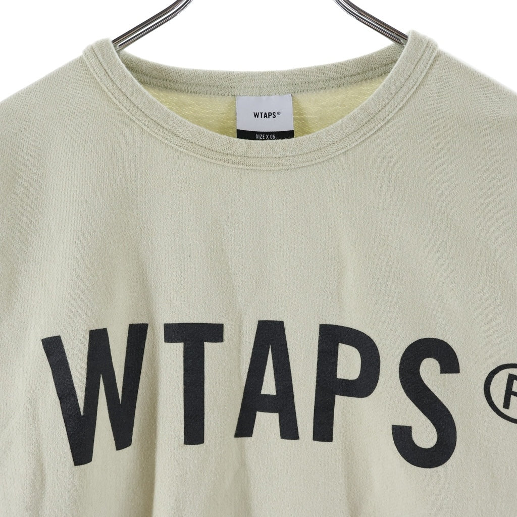 WTAPS(ダブルタップス) フロントロゴ クルーネックスウェット ベージュ