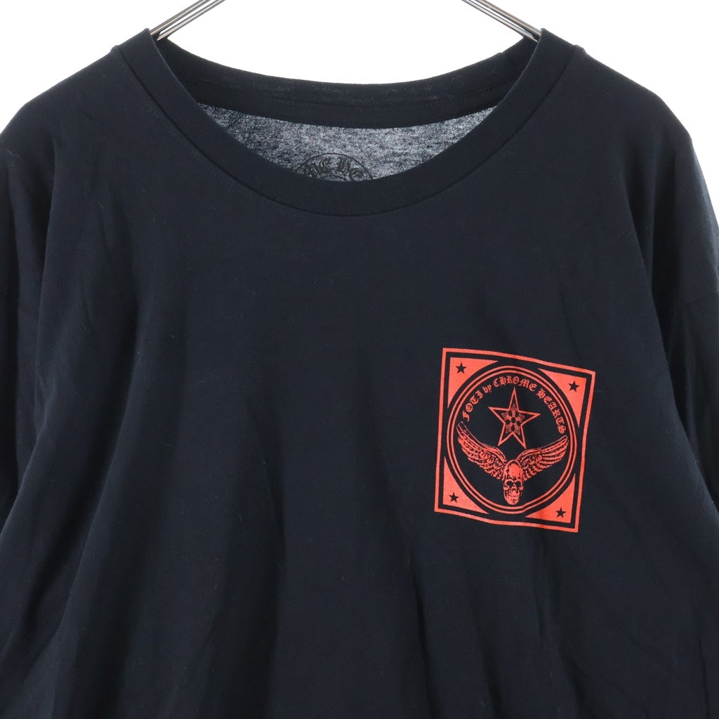 CHROME HEARTS(クロムハーツ) FOTI MAHALIA L/S Tee フォティ マハリア バックプリント クルーネック長袖Tシャツ ブラック/レッド