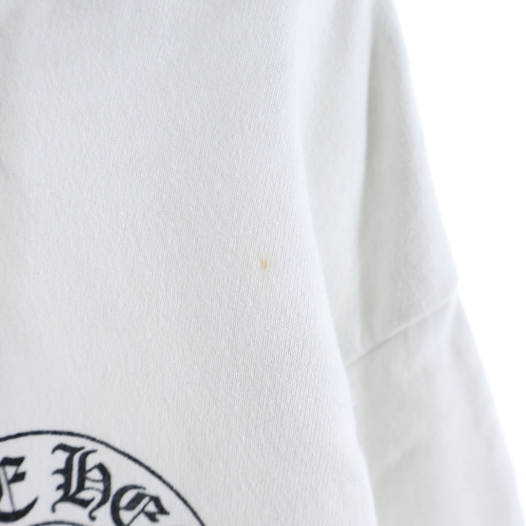 CHROME HEARTS(クロムハーツ) SWTSHRT HD ZIP 袖フローラルホースシュープリント ジップパーカー ホワイト