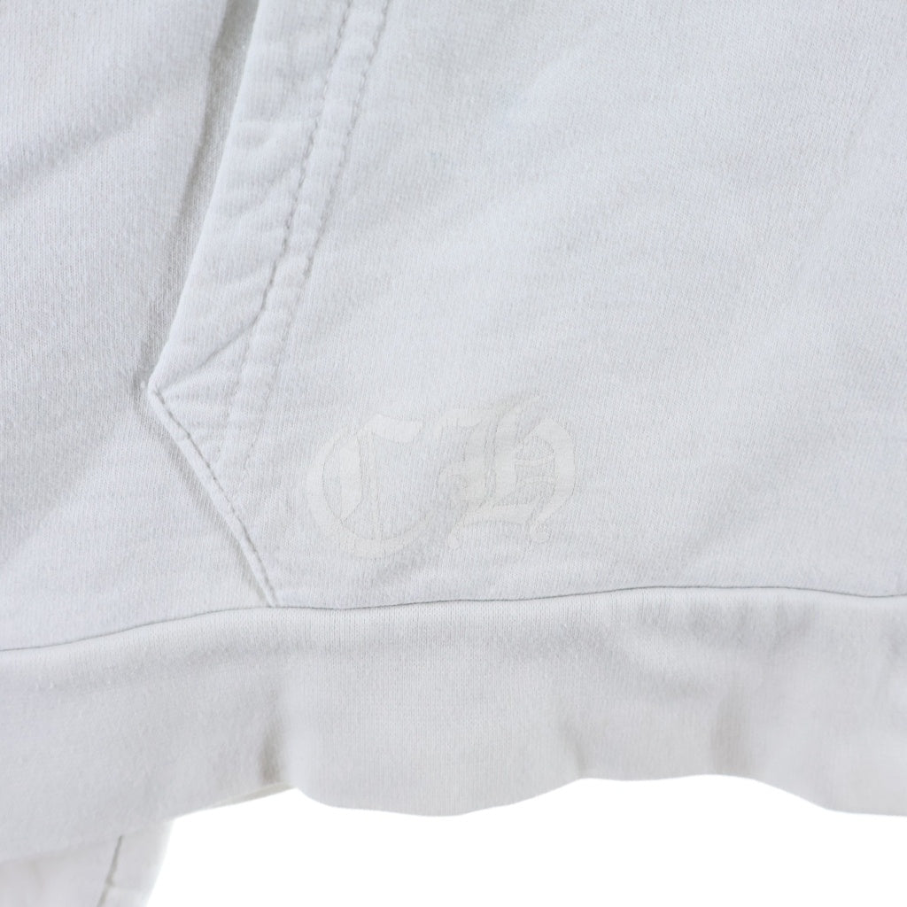 CHROME HEARTS(クロムハーツ) SWTSHRT HD ZIP 袖フローラルホースシュープリント ジップパーカー ホワイト