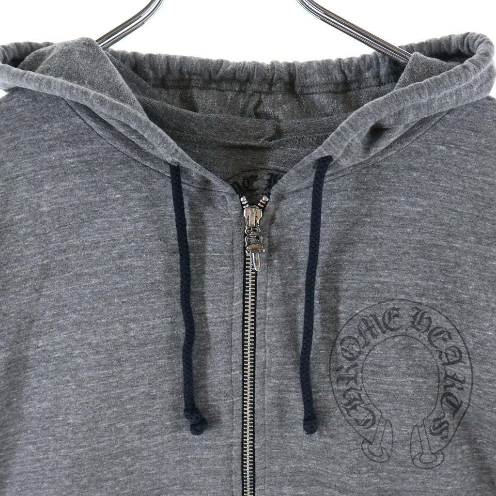 CHROME HEARTS(クロムハーツ) Dagger Zip Horseshoe Parka ダガージップ ホースシュー ジップパーカー グレー