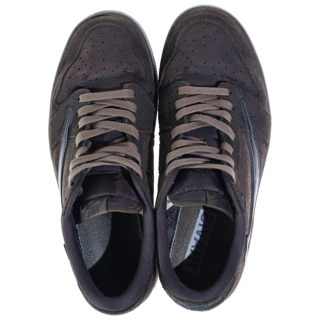 NIKE(ナイキ) ×TRAVIS SCOTT AIR JORDAN 1 LOW OG SP VELVET BROWN トラヴィススコット エアジョーダン1 ベルベットブラウン ローカットスニーカー US9.5/27.5cm DM7866-202