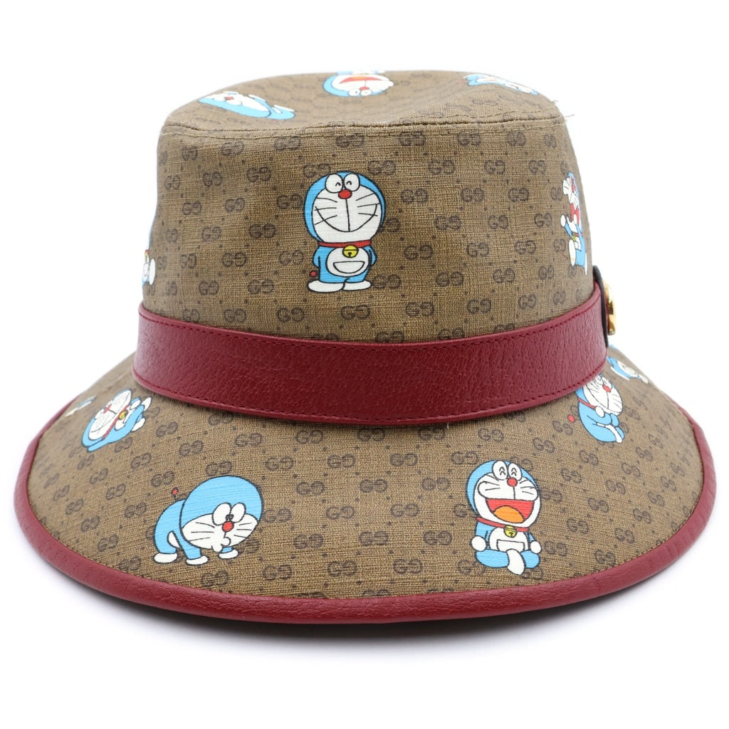 GUCCI(グッチ) DORAEMON BUCKET GGロゴ ドラえもん バケットハット ブラウン 648846 4HACU レディース