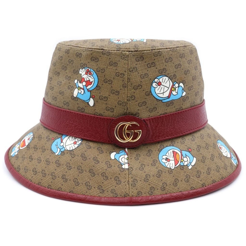 GUCCI(グッチ) DORAEMON BUCKET GGロゴ ドラえもん バケットハット ブラウン 648846 4HACU レディース