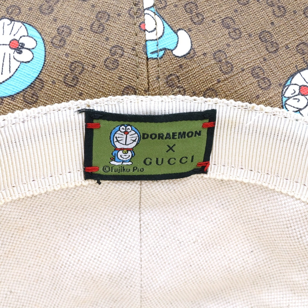 GUCCI(グッチ) DORAEMON BUCKET GGロゴ ドラえもん バケットハット ブラウン 648846 4HACU レディース