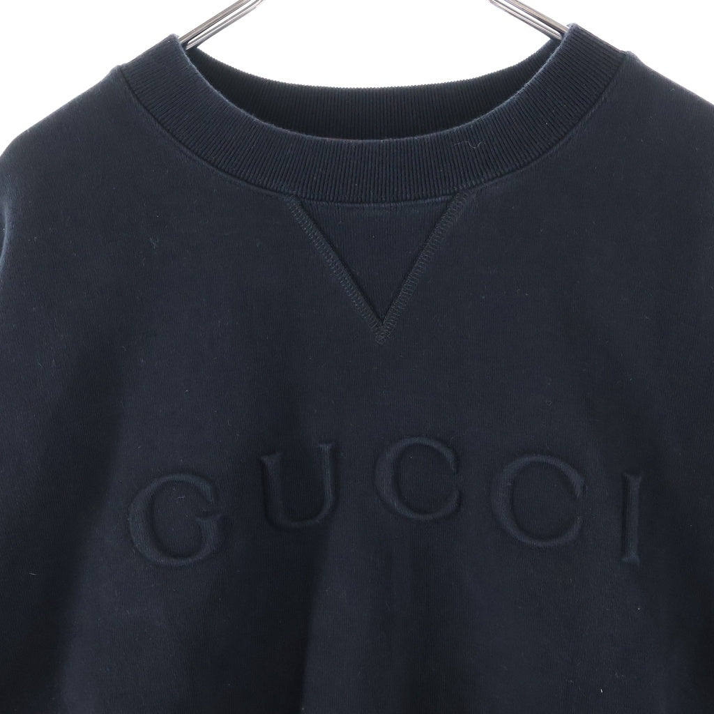GUCCI(グッチ) Embossed Logosweat エンボスロゴ スウェットトレーナー 802787 XJGYX ブラック