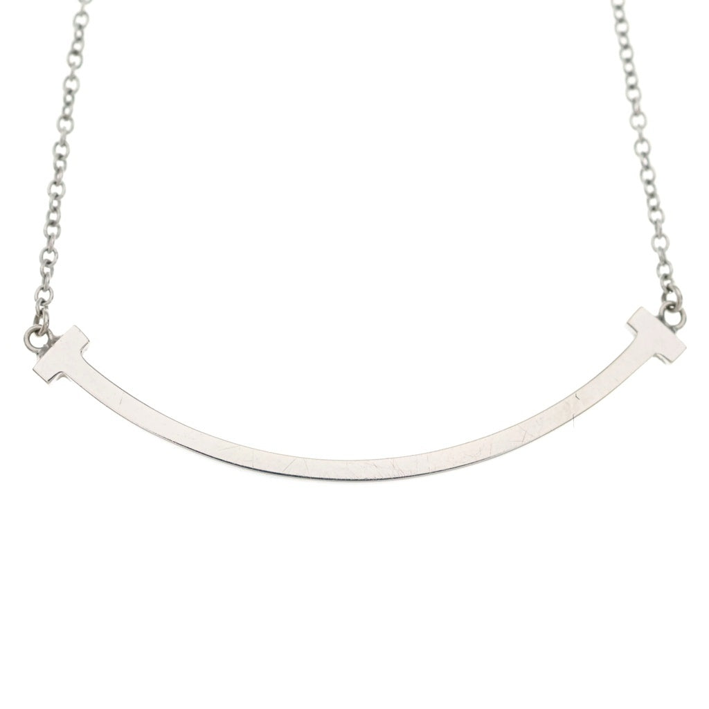 TIFFANY & Co.(ティファニー) T smile necklace small Tスマイル スモールネックレス 750AU ホワイトゴールド 60011677 レディース