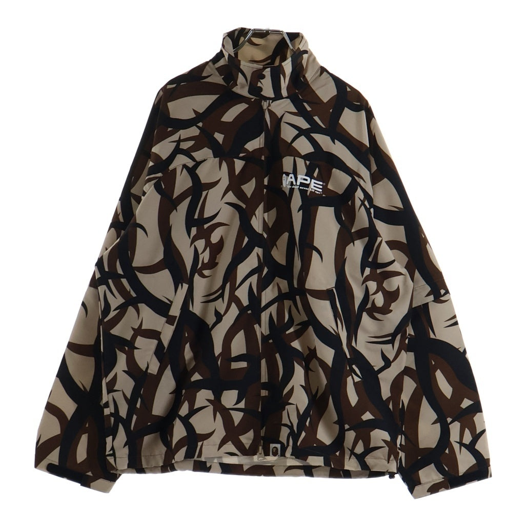 A BATHING APE(アベイシングエイプ) 25SS TRIAL CAMO RAIN JACKET トライバルカモ レインジャケット デタッチャブル 001LJL301002M ナイロンジャケット ベージュ カモフラ