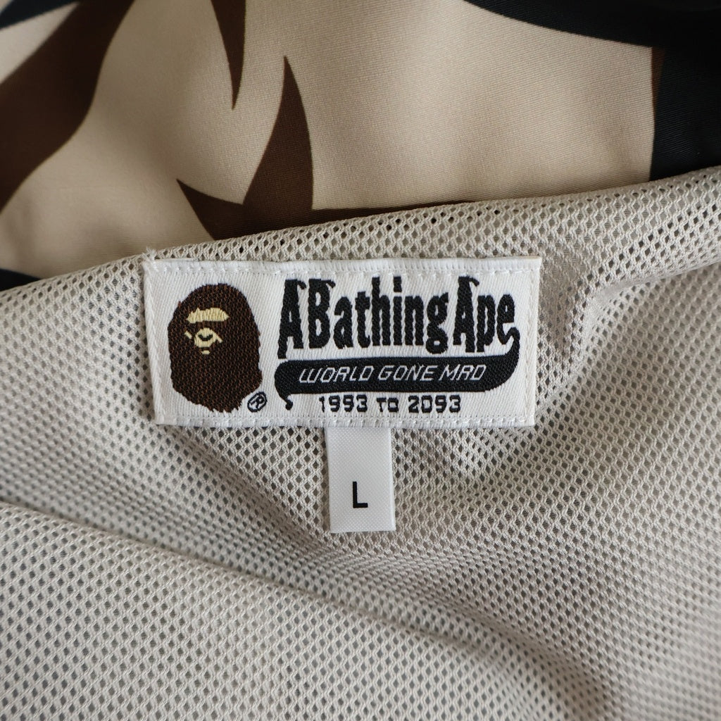 A BATHING APE(アベイシングエイプ) 25SS TRIAL CAMO RAIN JACKET トライバルカモ レインジャケット デタッチャブル ナイロンジャケット ベージュ カモフラ 001LJL301002M