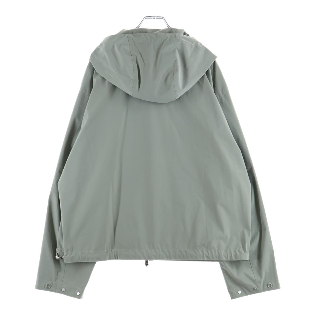 HERMES(エルメス) 24SS レザーポケット セリエボタン ダブルジップ ナイロンジャケット グレー