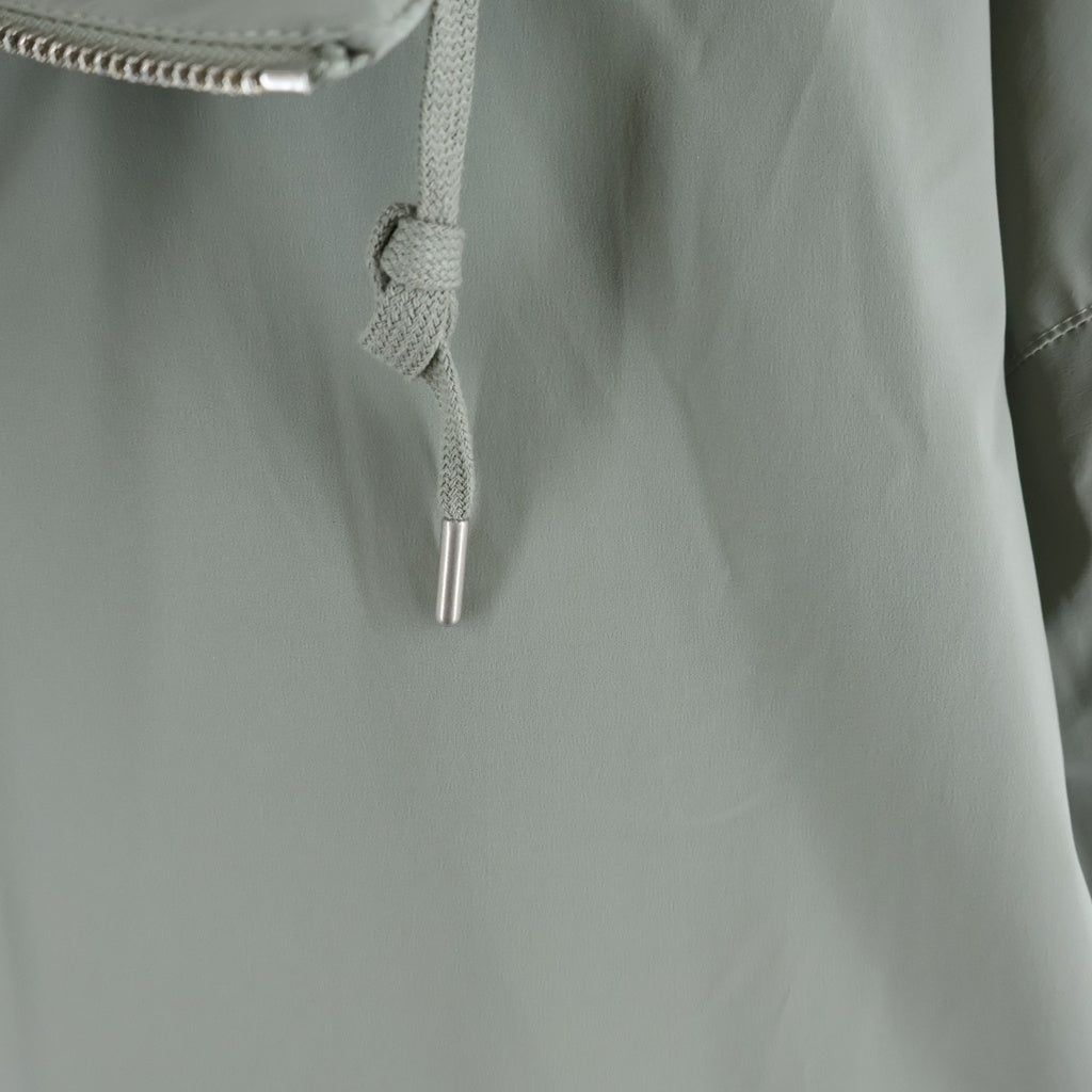 HERMES(エルメス) 24SS レザーポケット セリエボタン ダブルジップ ナイロンジャケット グレー