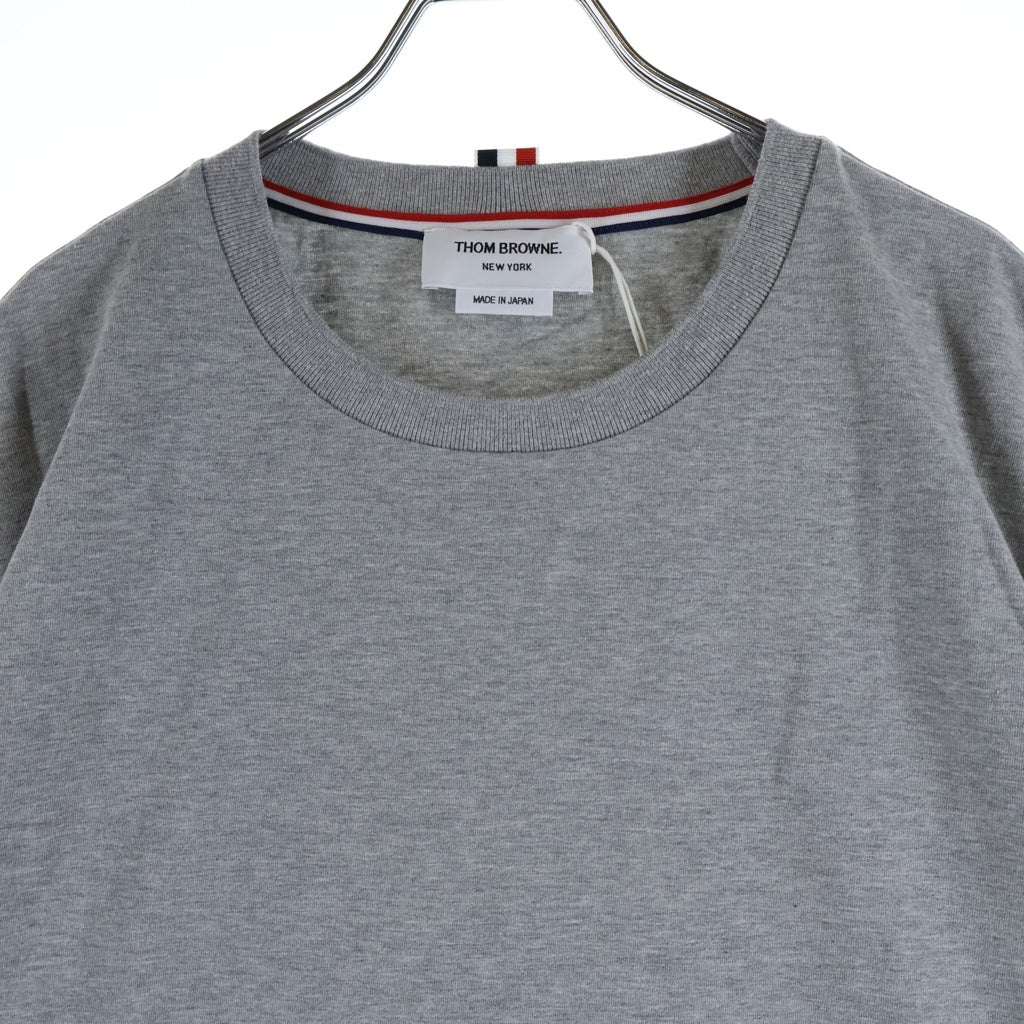 THOM BROWNE(トムブラウン) Relaxed Fit T-shirt リラックスフィット クルーネック半袖Tシャツカットソー グレー MJS067A 00042